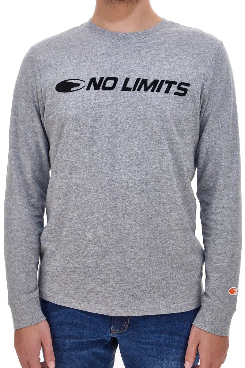 Rundhals-Shirt in Grau mit langen Ärmeln NO LIMITS MATL001W24 [GRIGIO]