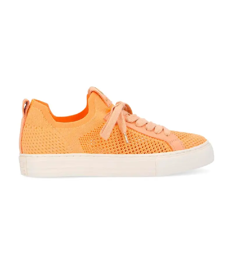 per donna KNGHFX0 Sneakers in tessuto con lacci arancioni (37), Basso, Stringhe, Casual, Arancione
