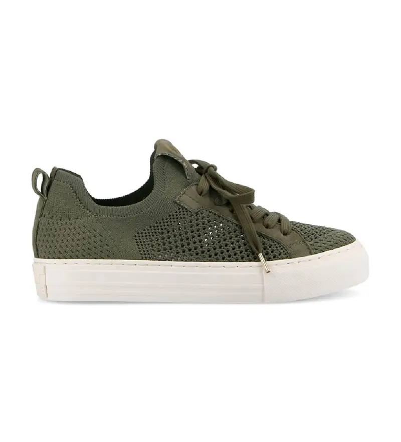 per donna. KNGHFX0 Sneakers in tessuto con lacci verdi (36), Basso, Stringhe, Casual, Verde