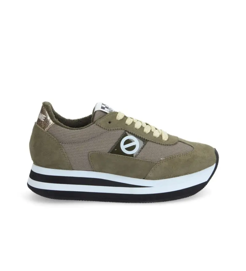 per donna. KNIMKNI Sneakers verdi Flex Jogger (36), 1 a 3 cm, Stringhe, Casual, Verde, Poliestere riciclato