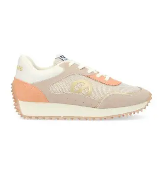 per donna LNIAVE0 Sneakers Punky Jogger in pelle beige (39), Basso, Stringhe, Casual, Sportivo