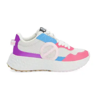 per donna NNVEKND Sneakers Carter Jogger in pelle multicolore (36), 3 a 5cm, Stringhe, Casual Argento