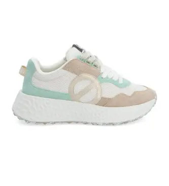 per donna NNVEKSD Sneakers Carter Jogger in pelle multicolore (36), 3 a 5cm, Stringhe, Casual Argento