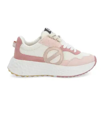 per donna NNVEKSD Sneakers Carter Jogger in pelle rosa (37), 3 a 5cm, Stringhe, Casual Argento
