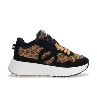 per donna NNVELE0 Sneakers Carter Jogger con stampa animalier (39), 1 a 3 cm, Stringhe, Casual, Animal Print, Poliestere riciclato Pelle