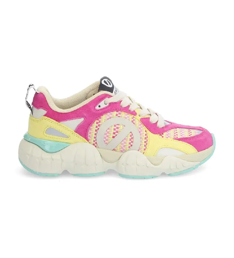 per donna. PNVKSGR Sneakers in pelle rosa Krazee Runner (37), Basso, 1 a 3 cm, Stringhe, Casual
