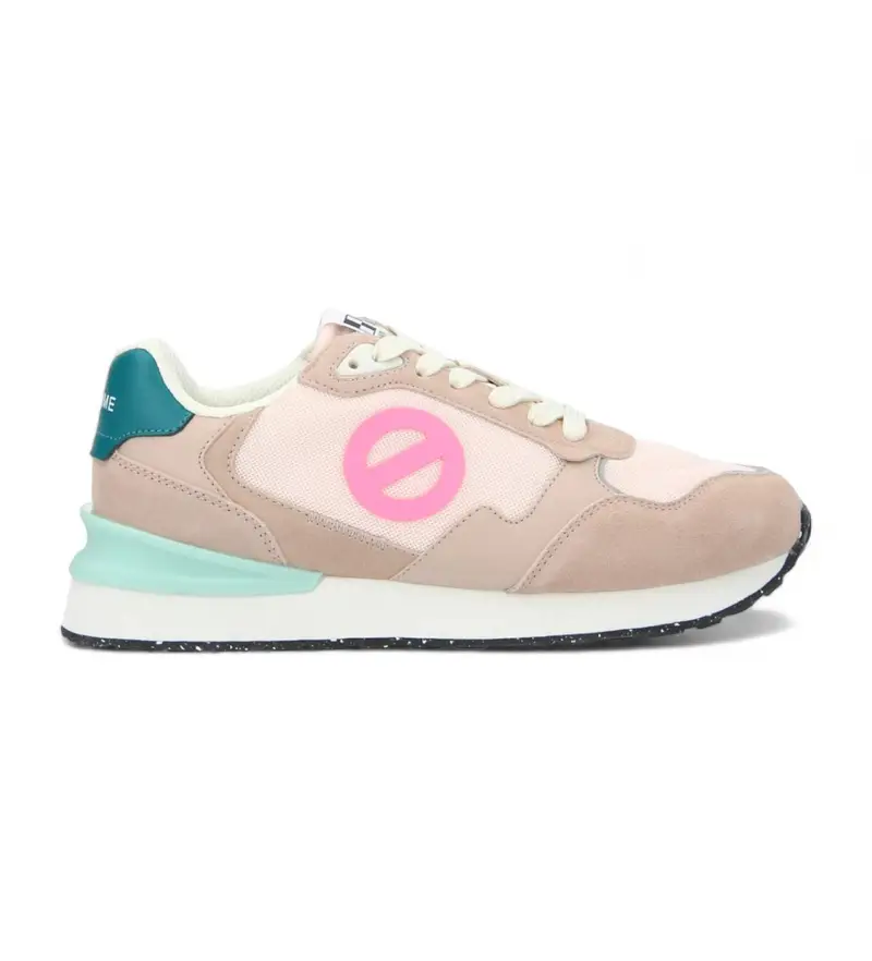 per donna QNIPSM0 Sneaker Tova in pelle rosa (37), Basso, Stringhe, Casual Bianco