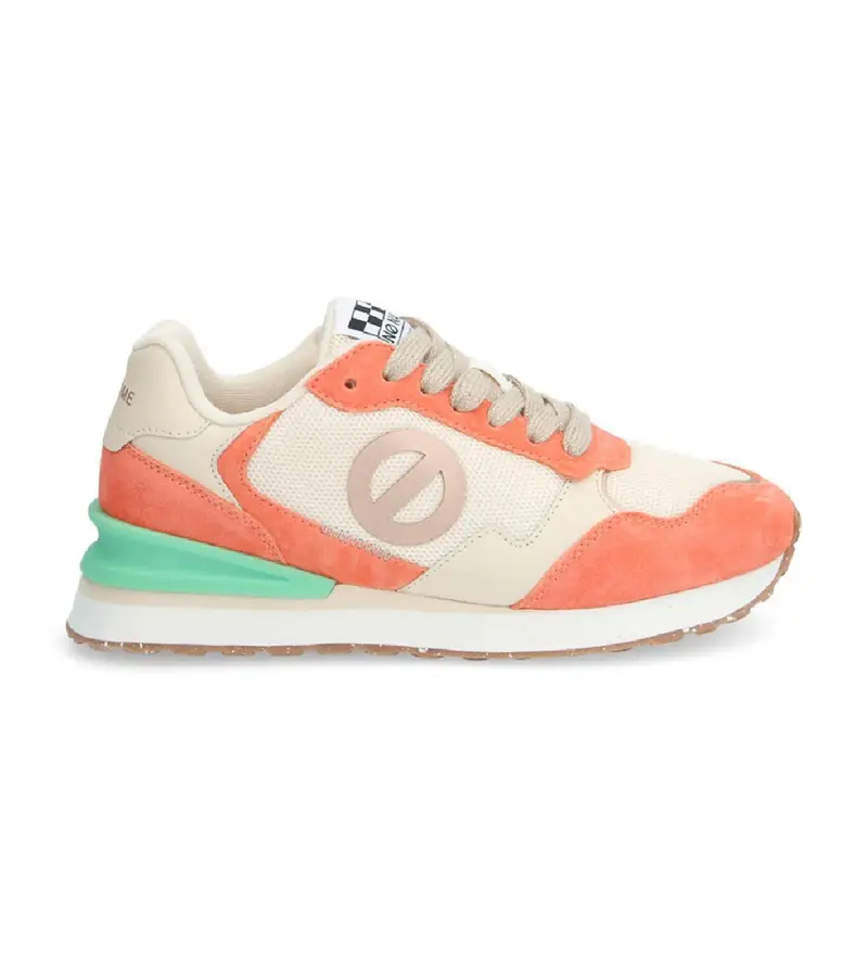 per donna. QNIPSME Sneakers Tova Runner in pelle arancione (37), Basso, Stringhe, Casual