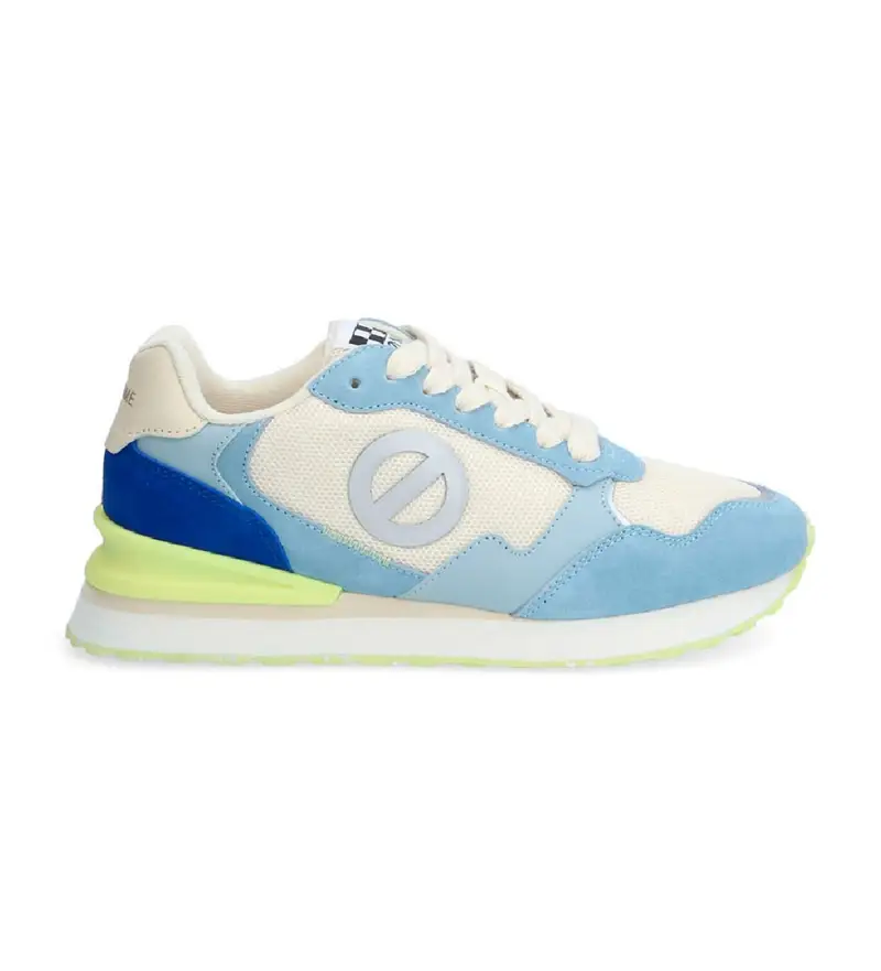 per donna QNIPSME Sneakers Tova Runner in pelle blu (37), Basso, Stringhe, Casual