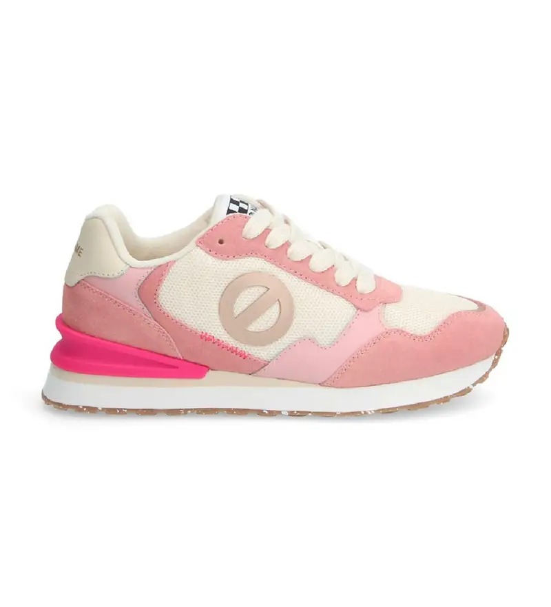 per donna. QNIPSME Sneakers Tova Runner in pelle rosa (36), Basso, Stringhe, Casual
