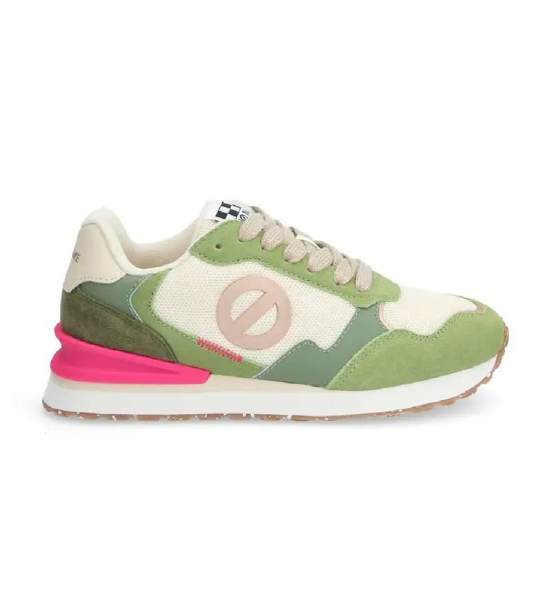 per donna. QNIPSME Sneakers Tova Runner in pelle verde (37), Basso, Stringhe, Casual