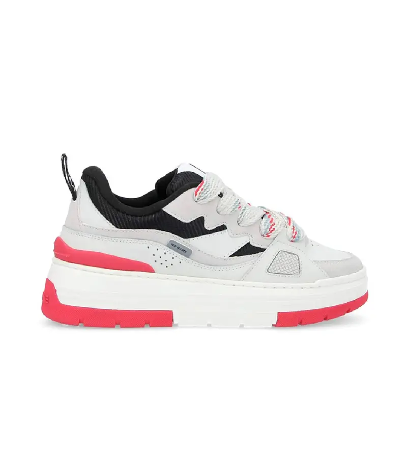per donna RNFCNR0 Sneakers con plateau in pelle Nollie ispirate allo skate bianco (36), Basso, Stringhe, Casual