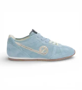 per donna TNEREZ0 Sneakers Evo Run in pelle blu (36), Basso, Stringhe, Casual