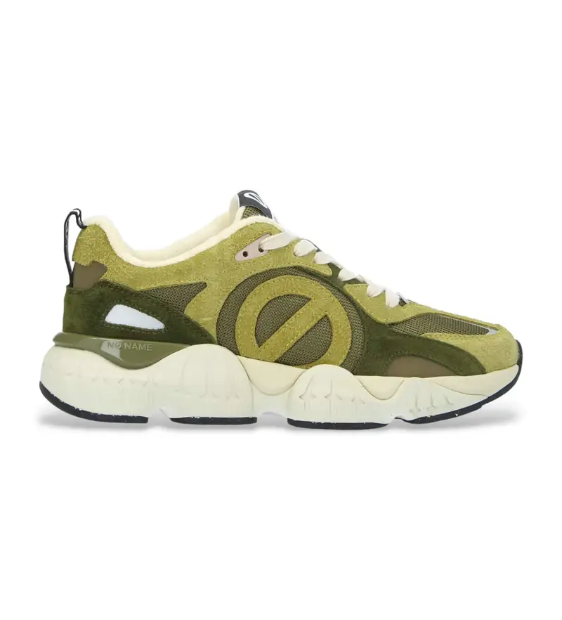 per uomo QNVLAS0 Sneakers in pelle verde Krazee Runner (41), Basso, Stringhe, Casual Kaki