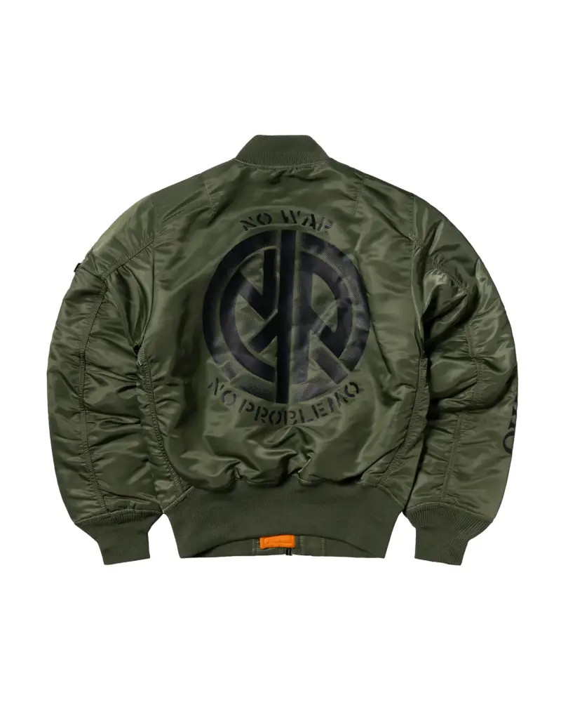 Bomber no problemo x alpha industries verde miniatura 2