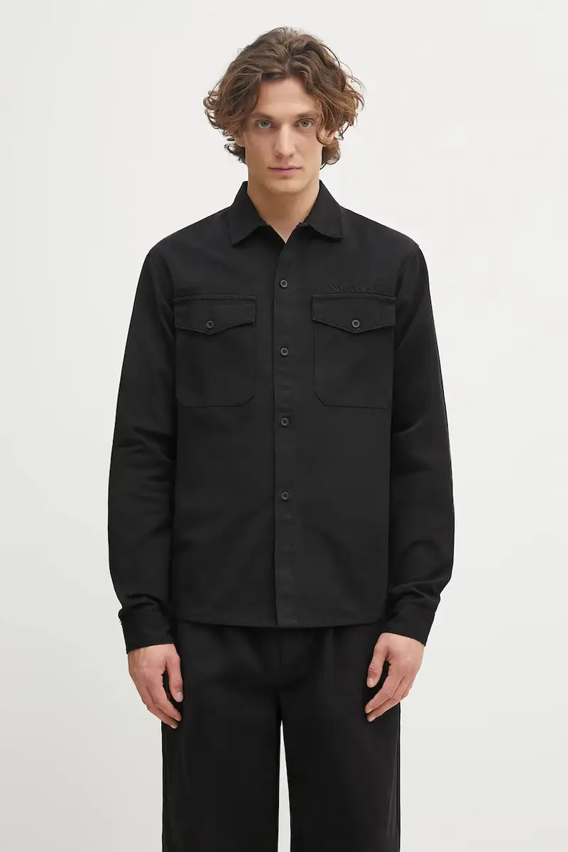 camicia in cotone Mini Problemo Work Shirt uomo colore nero NP4011504