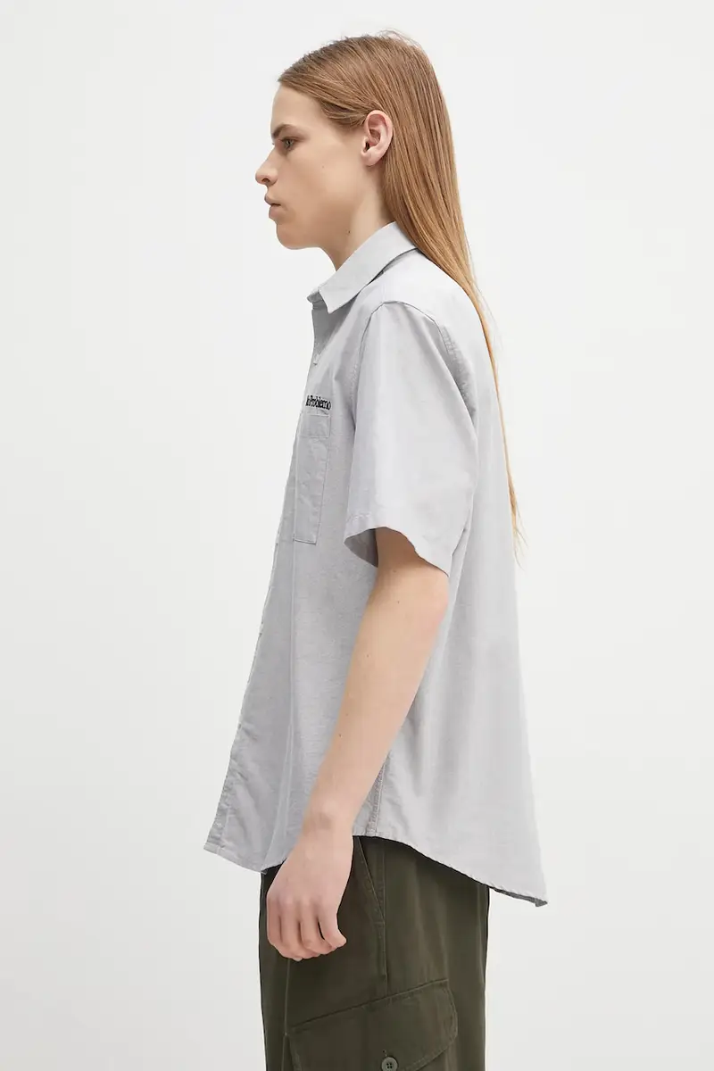 camicia in cotone SS Uniform Shirt Grigio miniatura 2