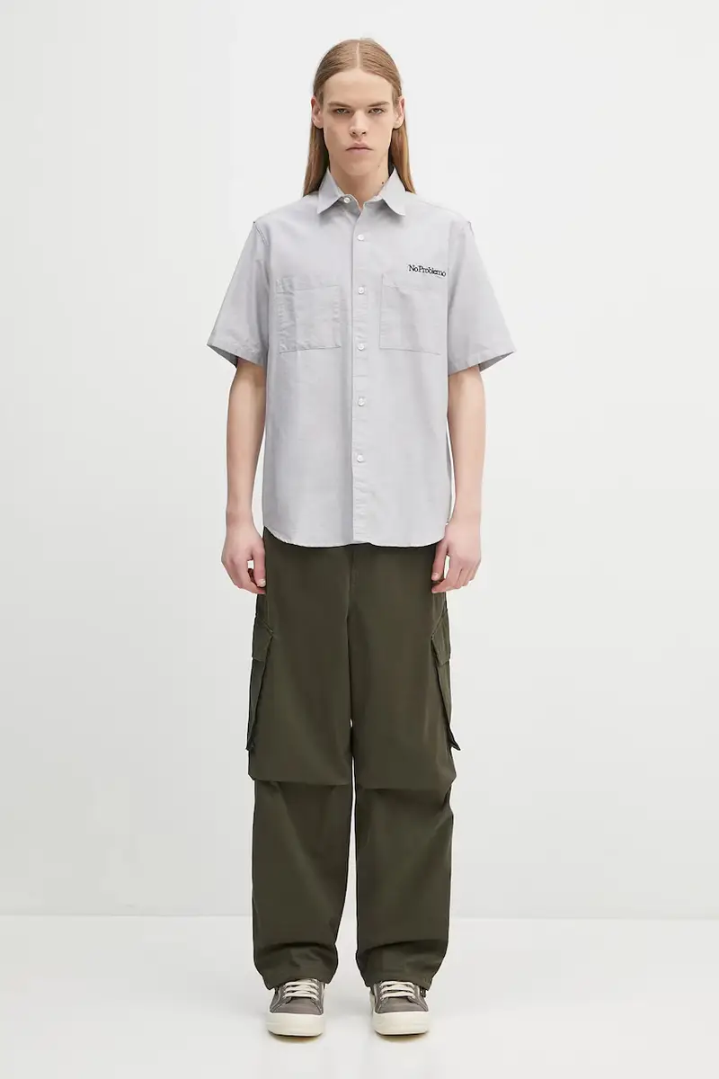 camicia in cotone SS Uniform Shirt Grigio miniatura 5