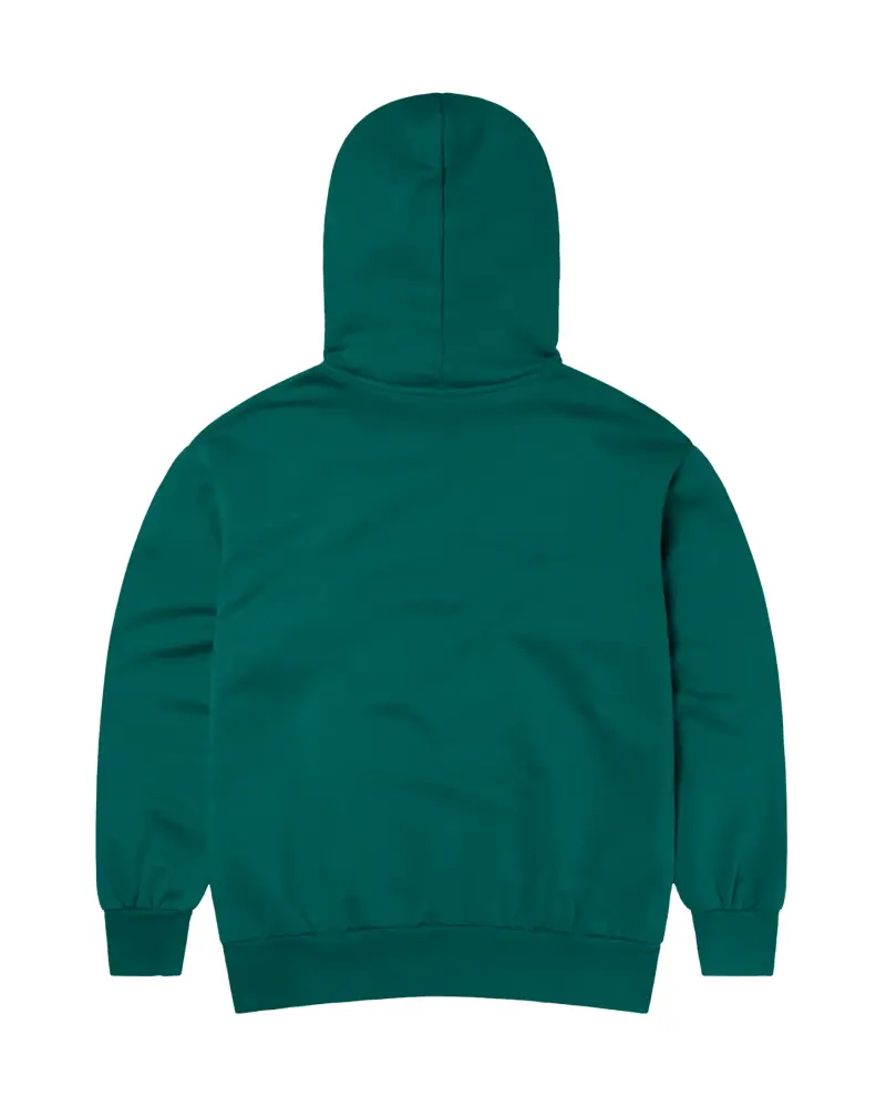 Felpa con big logo e cappuccio verde miniatura 2