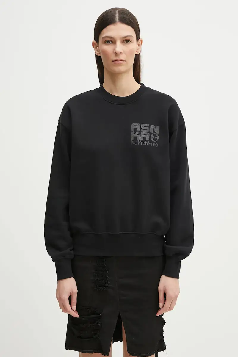 felpa in cotone Alien Shall Not Sweatshirt Nero miniatura 2