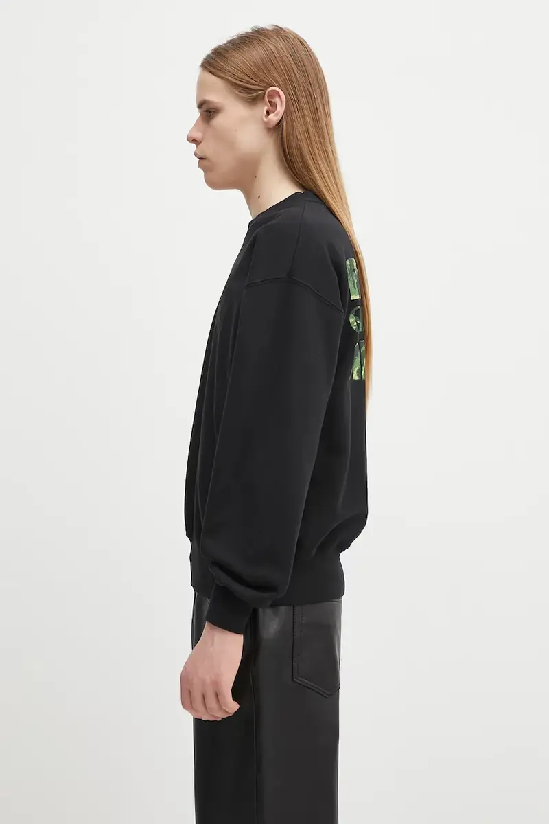 felpa in cotone Alien Shall Not Sweatshirt Nero miniatura 3