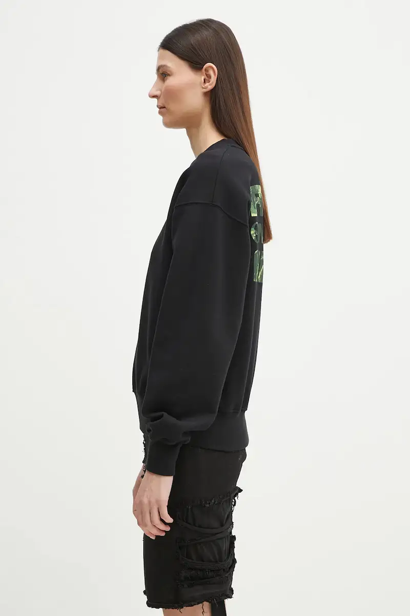 felpa in cotone Alien Shall Not Sweatshirt Nero miniatura 4