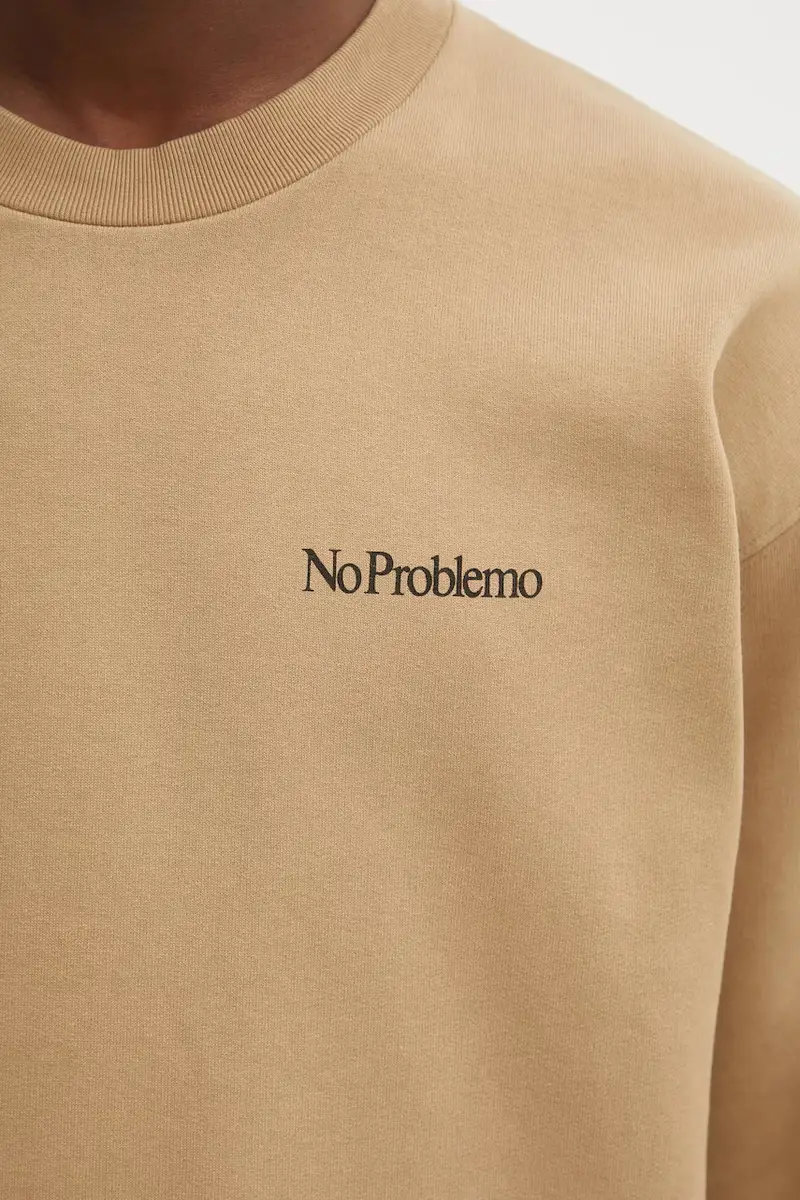 felpa in cotone Mini Problemo Beige miniatura 4