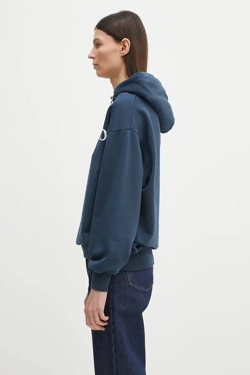 felpa in cotone No Problemo Hoodie Blu navy miniatura 4