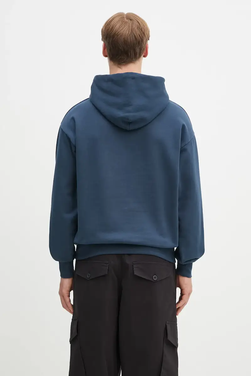 felpa in cotone No Problemo Hoodie Blu navy miniatura 5