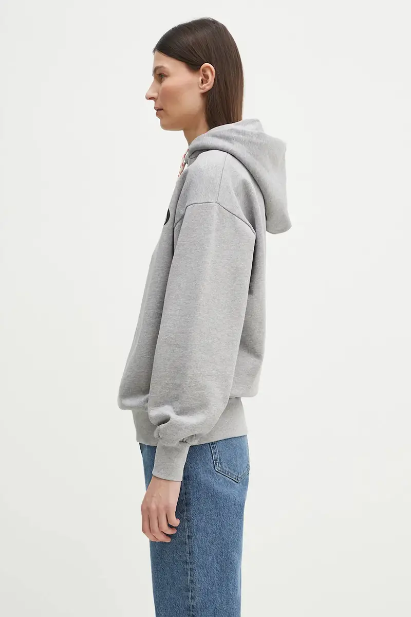 felpa in cotone No Problemo Hoodie Grigio miniatura 4