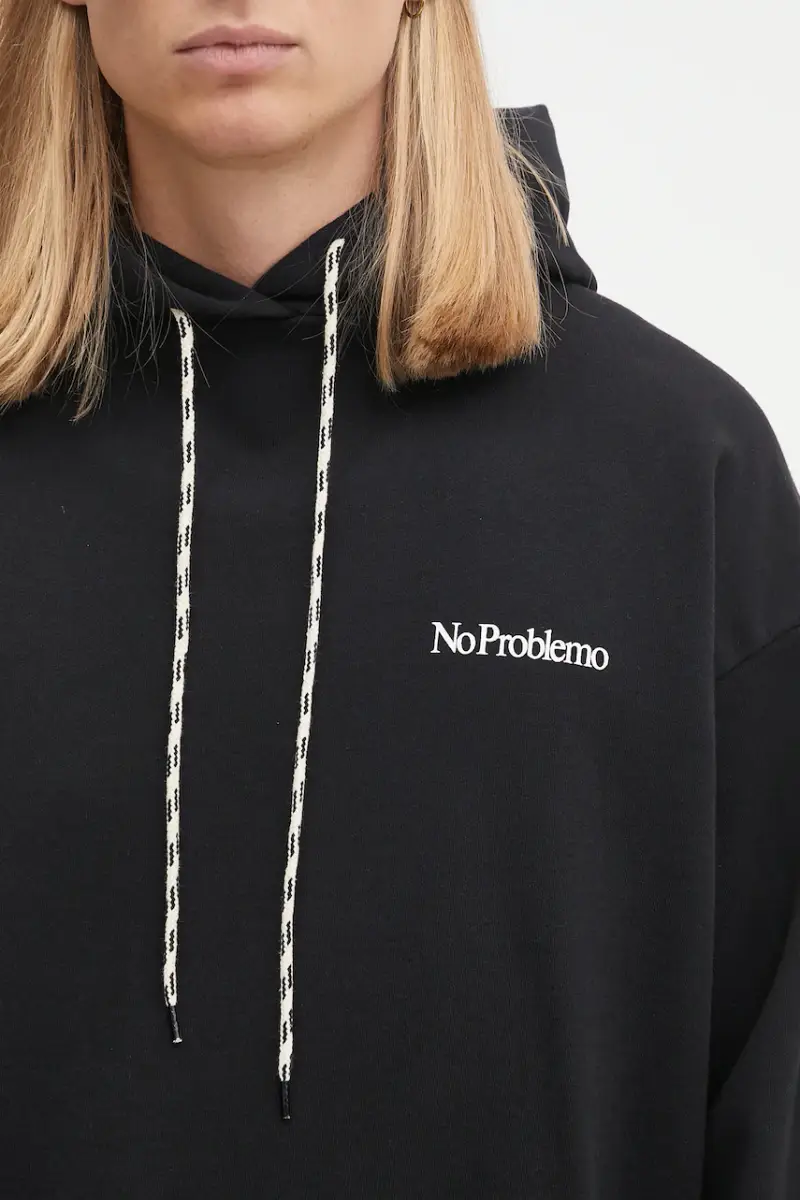 felpa in cotone Sidd Nero miniatura 4