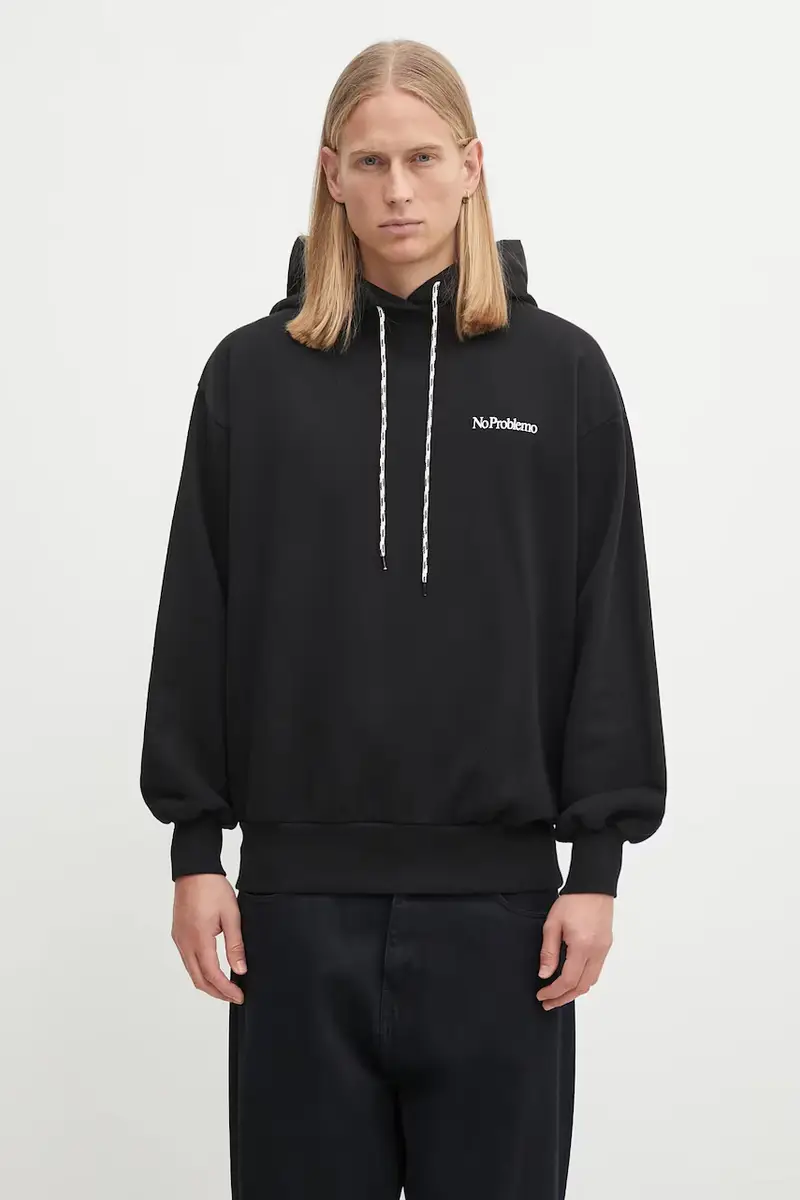 felpa in cotone Sidd uomo colore nero con cappuccio NP2001904 miniatura 3