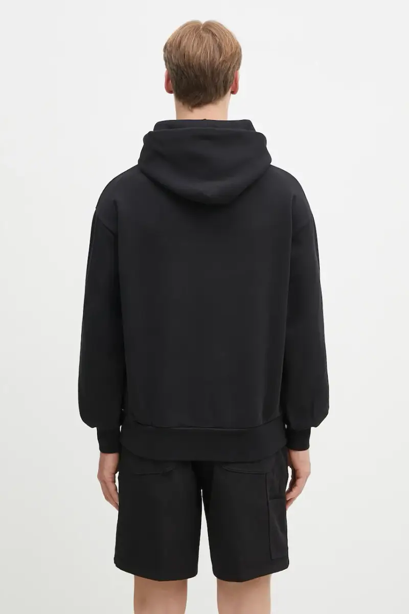 felpa in cotone Try Again Hoodie Nero miniatura 3