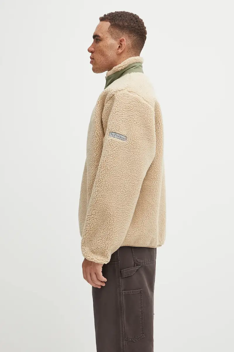 felpa in pile Zip Through Fleece uomo colore beige NP7000504 miniatura 2