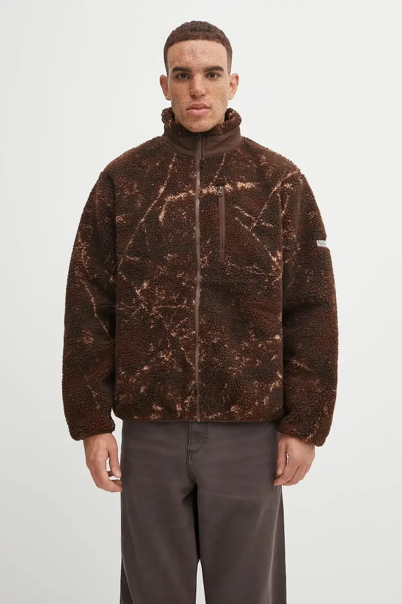 felpa in pile Zip Through Fleece uomo colore marrone NP7000504