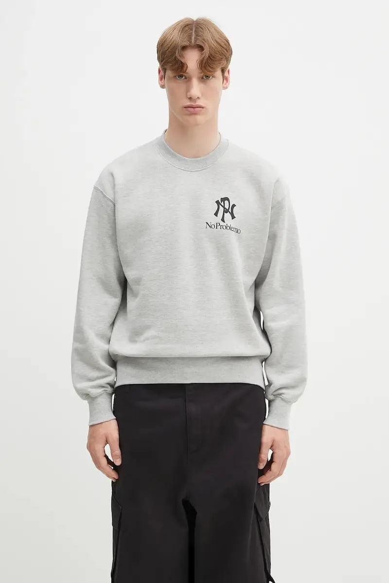 felpa NYP Sweatshirt uomo colore grigio NP2000603