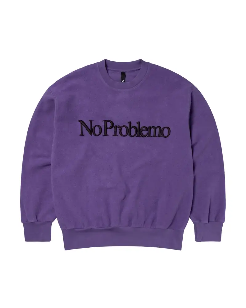 Felpa rovesciata viola con big logo