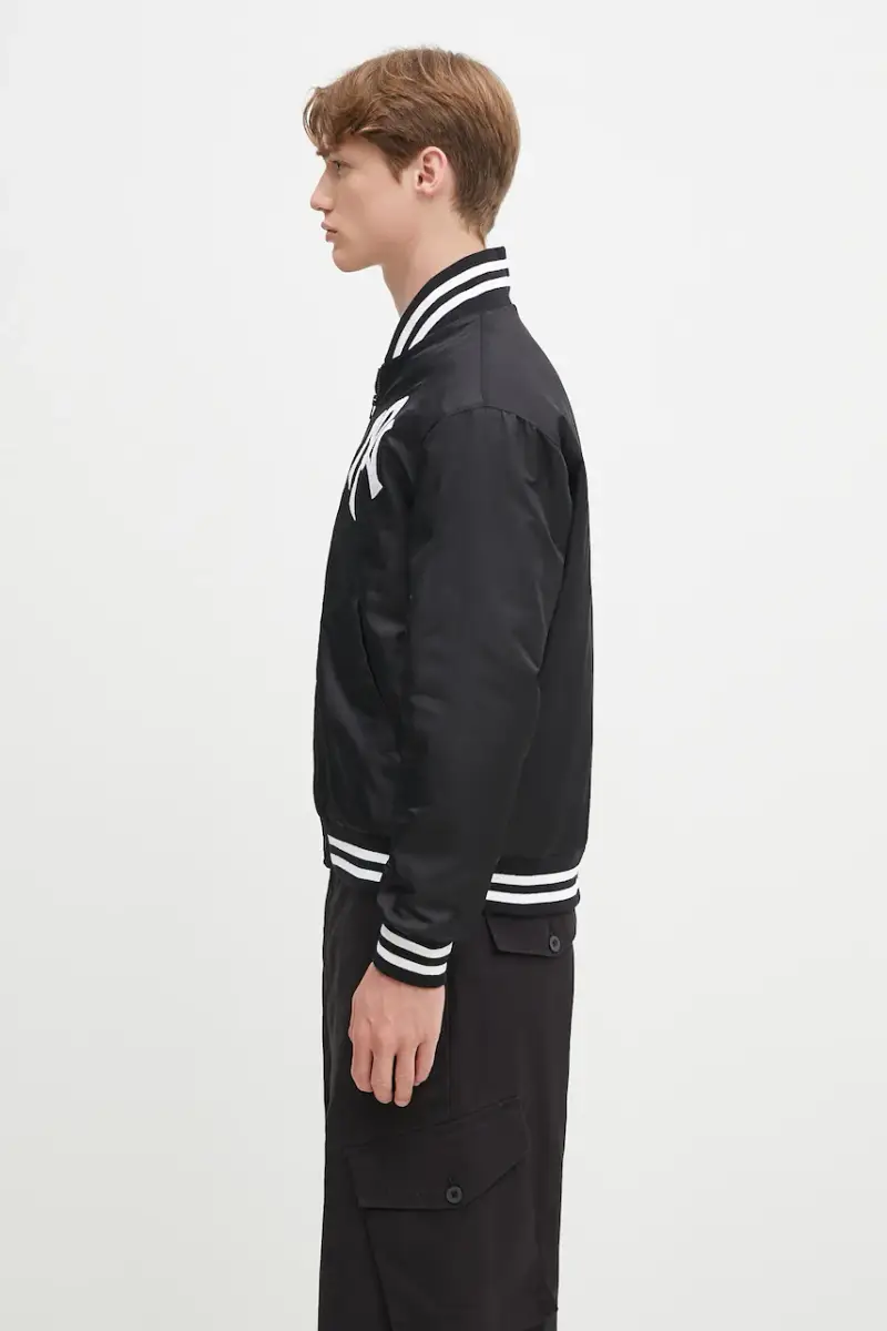 giacca bomber NYP Nylon Varsity Jacket Nero miniatura 2