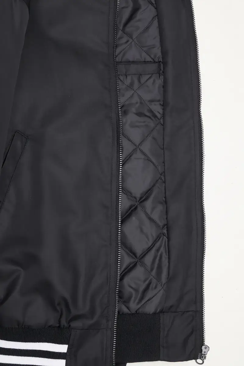 giacca bomber NYP Nylon Varsity Jacket Nero miniatura 5