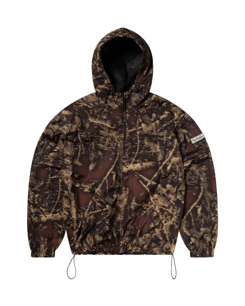 Giubbotto con cappuccio camouflage