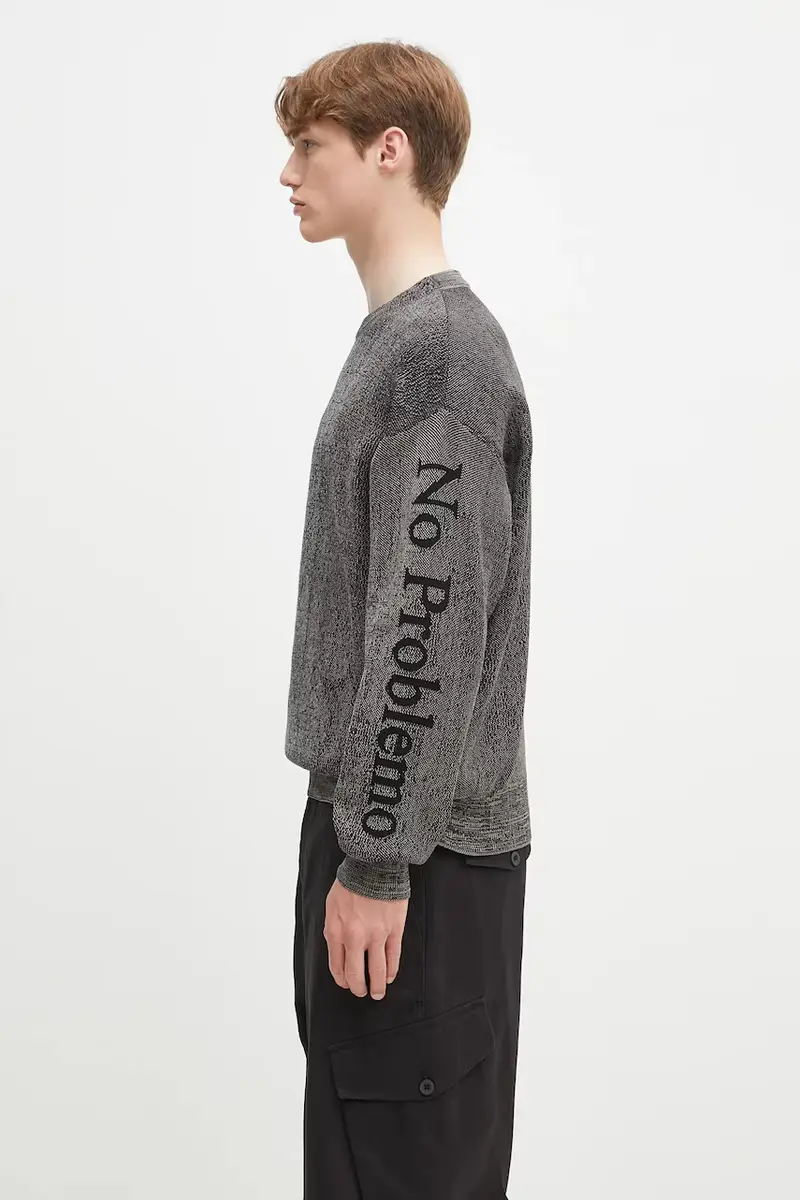 maglione Alien-O Glitch Knit Crew Neck Nero miniatura 2