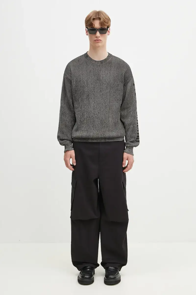 maglione Alien-O Glitch Knit Crew Neck Nero miniatura 5