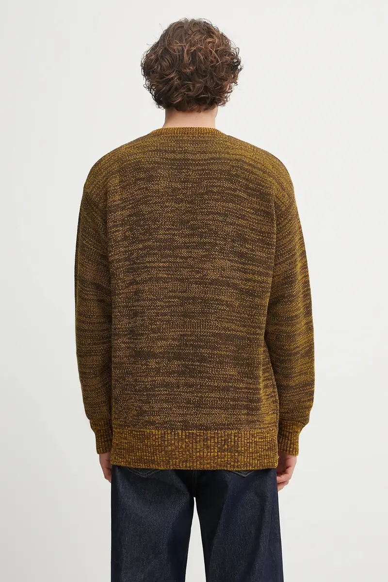 maglione con lana Mosca Crew Neck colore giallo NP2009004 miniatura 3