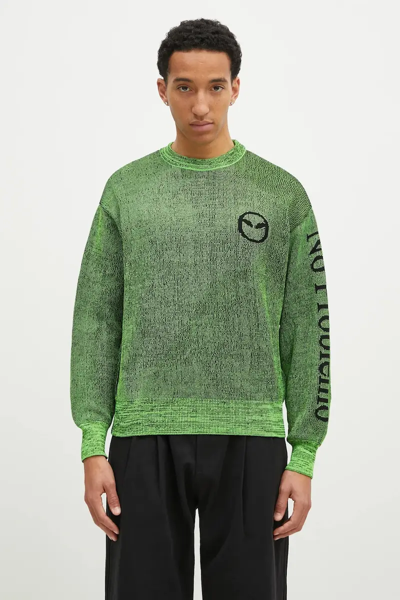 maglione Glitch Alien-O uomo colore verde NP20019.02