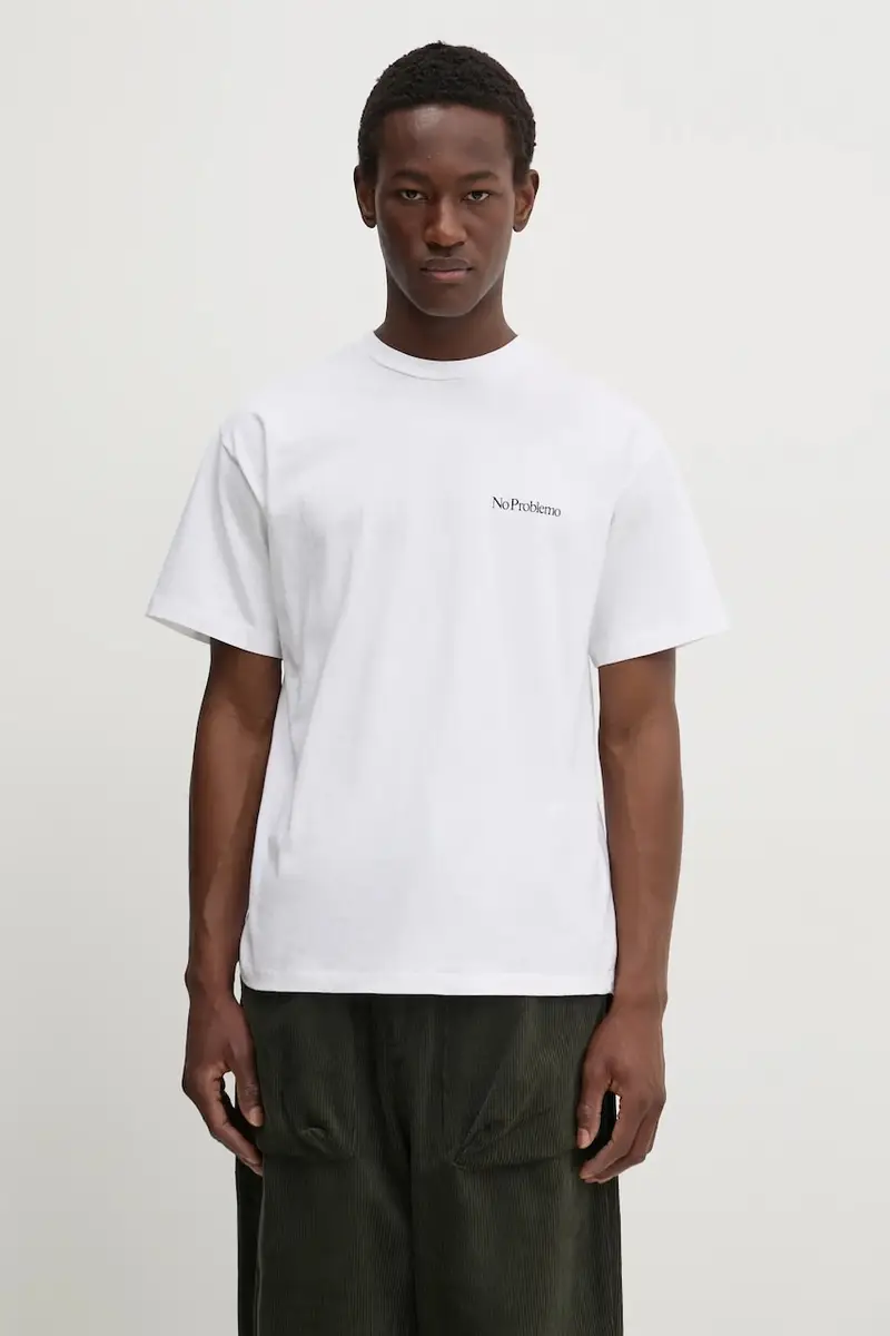 t-shirt in cotone Mini Problemo SS Tee colore bianco NP60009.02