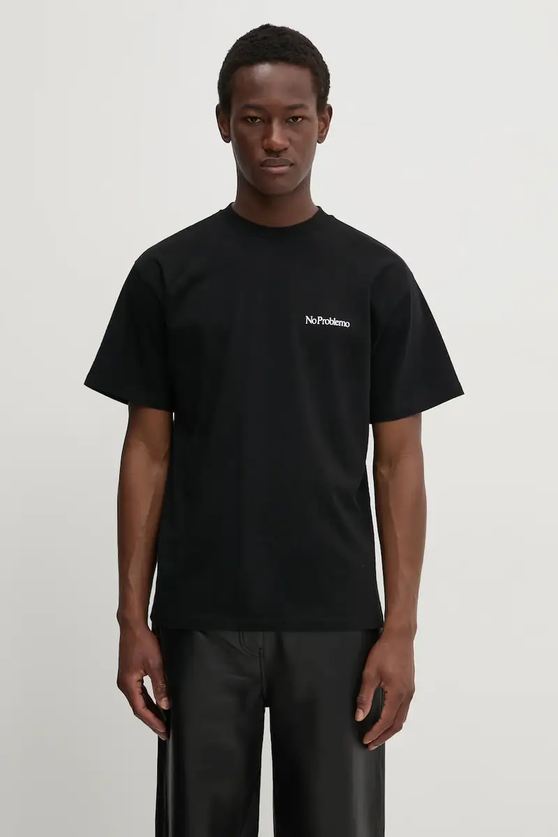 t-shirt in cotone Mini Problemo SS Tee colore nero NP60009.02