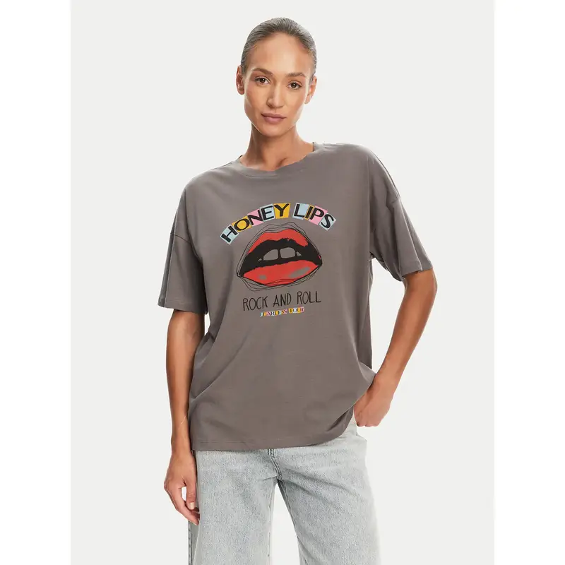Noisy May T-shirt Grigio 3800432