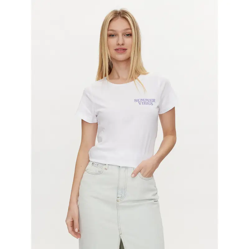 Noisy May T-shirt Bianco 3204484