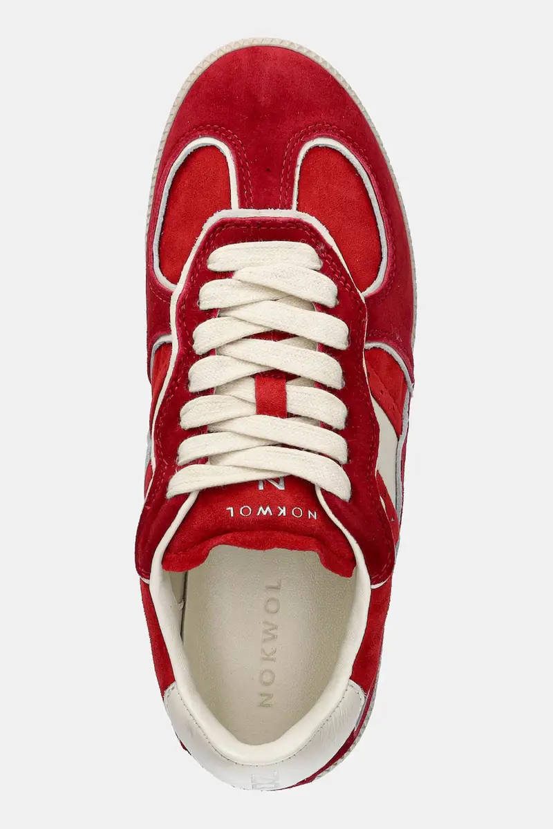 sneakers in camoscio August donna colore rosso August miniatura 4