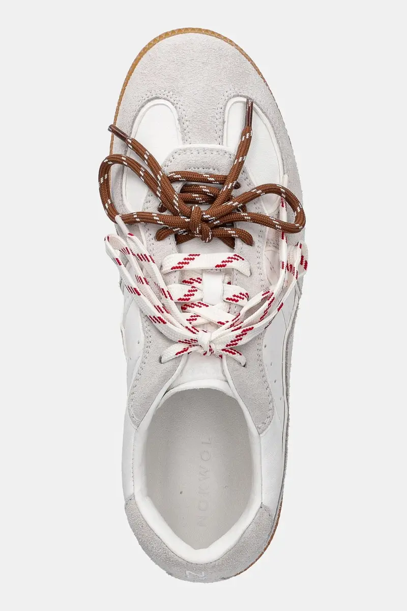 sneakers in pelle August donna colore grigio August miniatura 4